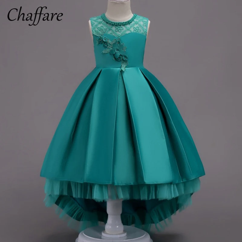 Chaffare Girls Party Dress Lace Wedding Mermaid Vestidos Kids Dresses For Girl Birthday Ball Gown Princess Robe Flle | Детская одежда и