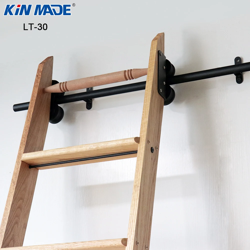 Kinmade 3.3ft 6.6ft деревенский черный круглый трубчатый раздвижной сарай лестница библиотечная лестница трек комплект