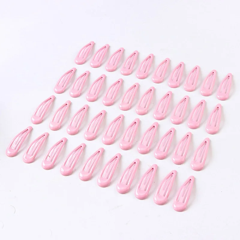 40 шт./лот хорошее качество милая заколка для волос девочек цветная розовая