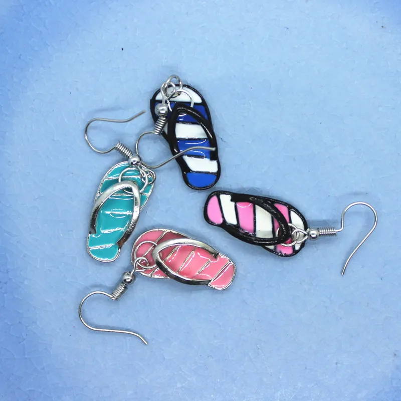 Funny Small and Chic Mini Stripe Flip Flops Earrings Women's Fashion Creative Personality Birthday Gift For Girlfriend/Mother |