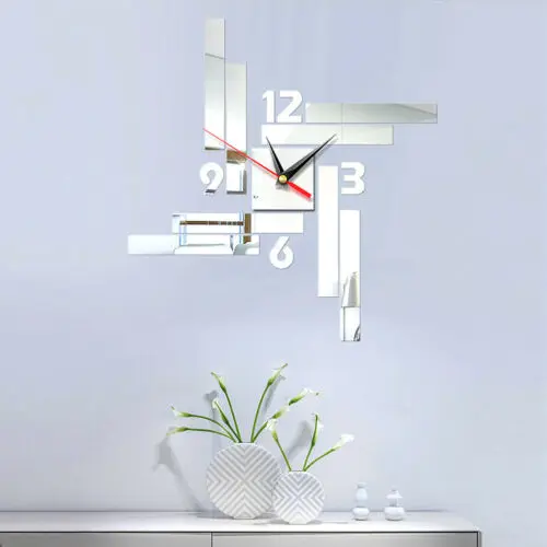 Новинка 2019 часы настенные Horloge 3D сделай сам акриловые зеркальные наклейки