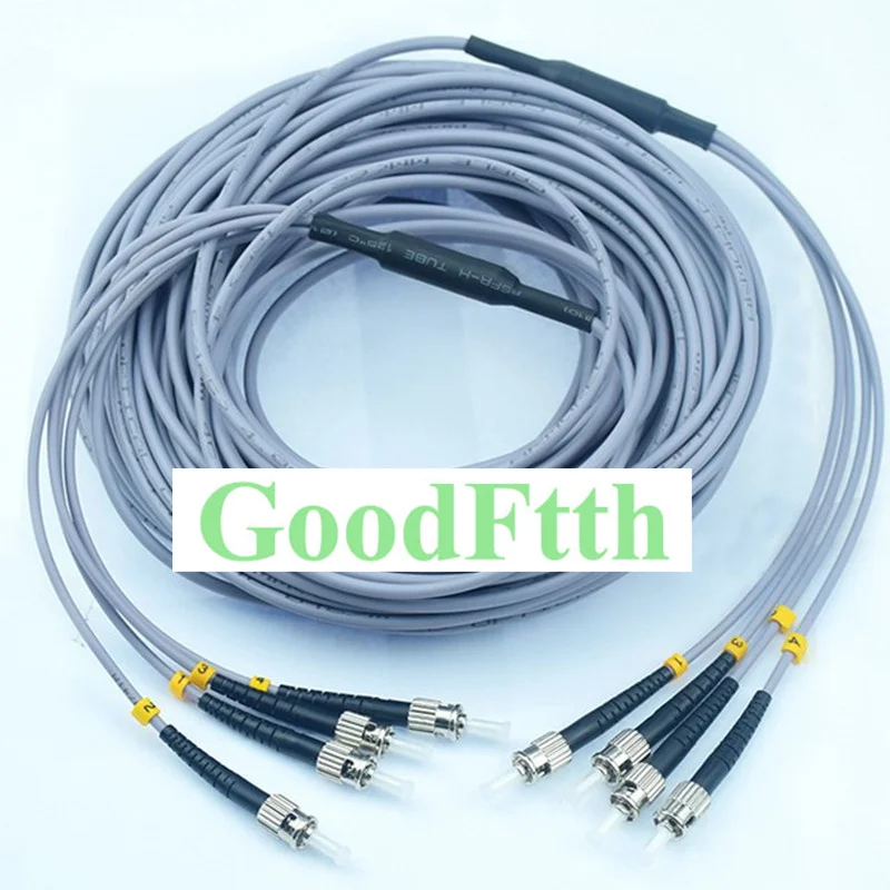 4Core Fiber Armoured armored Patch Cord Jumper Cable ST-ST Multimode 50/125 OM2 GoodFtth 10-50m