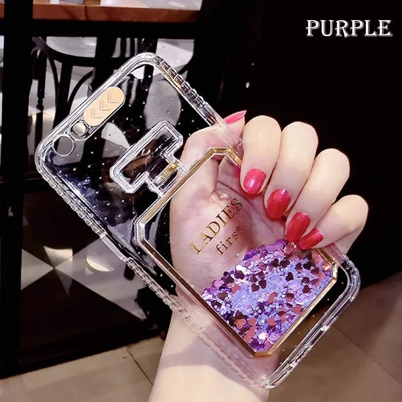 sFor iPhone 7 Case 6 Fashion Bling Liquid Quicksand Perfume Bottle Phone for 8 Plus 6S Dynamic Cover |