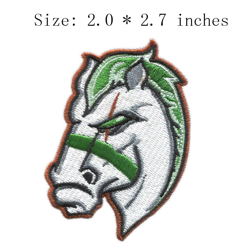 Широкая вышитая нашивка лошадиной головы 2 0 дюйма для roupa de unicornio/kussens om te