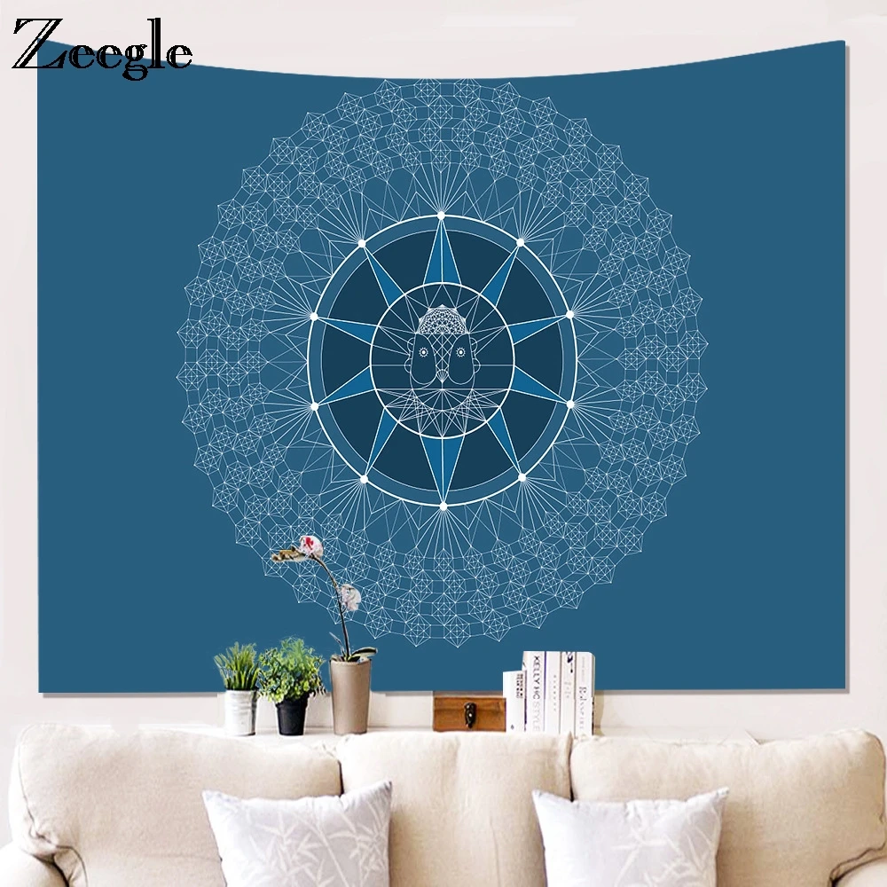 

Zeegle Mandala Indian Tapestry Bohemian Wall Hanging Tapestry Soft Beach Throw Towel Polyester Thin Table Cloth Yoga Shawl Mat