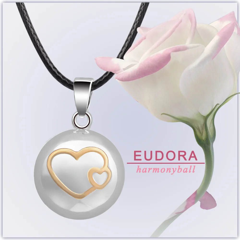 Eudora, серебряное ожерелье с подвеской в виде колокольчика для рук ребенка, подвеска в виде мяча для беременных, подвеска в виде ангела для женщин, лучший подарок для мамы