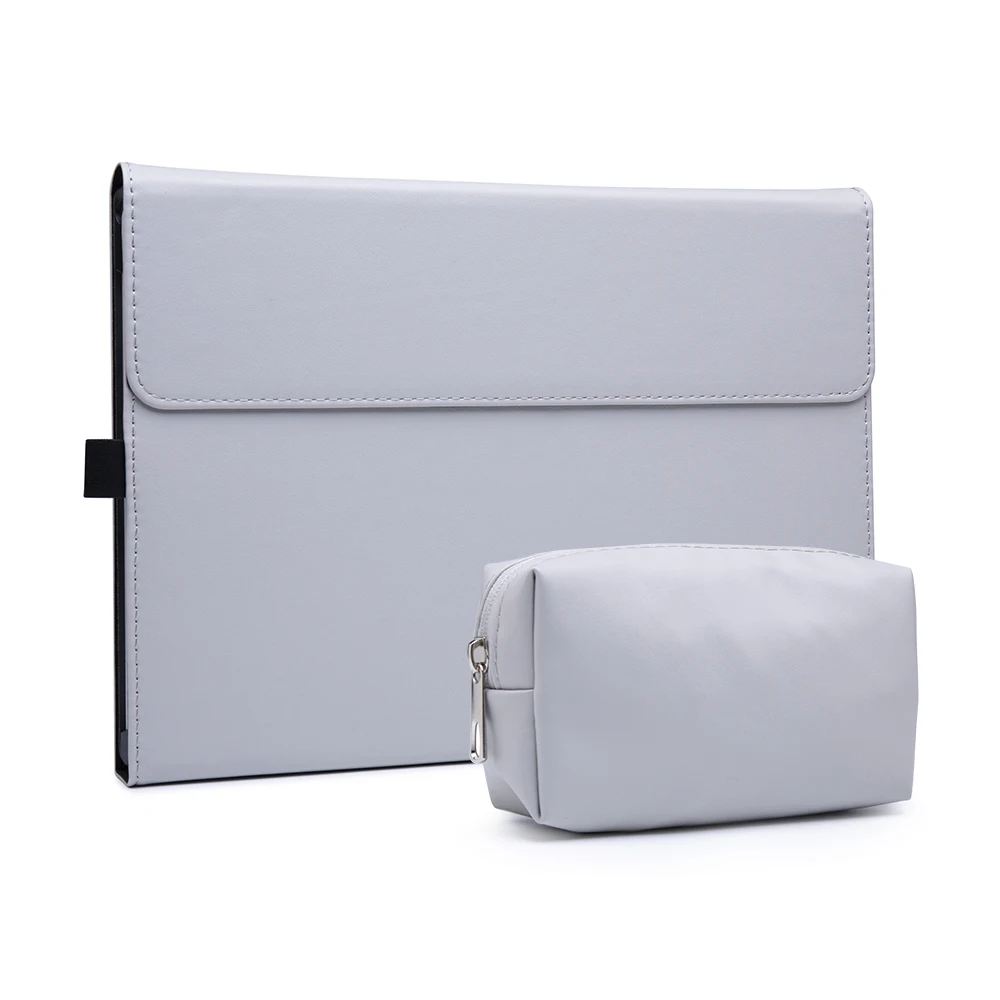 PU Light Gray Bag Чехол для ноутбука из искусственной кожи для microsoft Surface Pro 6, чехол для планшета, подставка для планшета, держатель для Surface new Pro 4/Pro 5, чехол для ноутбука - Цвет: PU Light Gray Bag