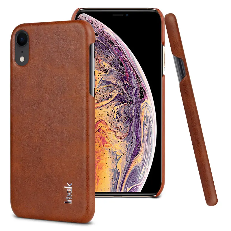 IMAK серия Ruiyi Роскошный чехол из искусственной кожи для Apple iPhone XR жесткая задняя