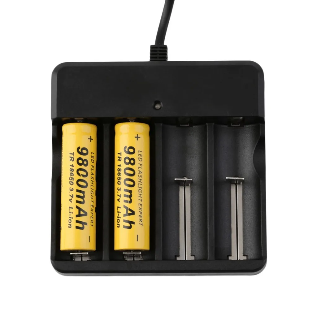 18650 3 7 V 9800mAh ионная аккумуляторная батарея Iithium 4 шт + проводное зарядное