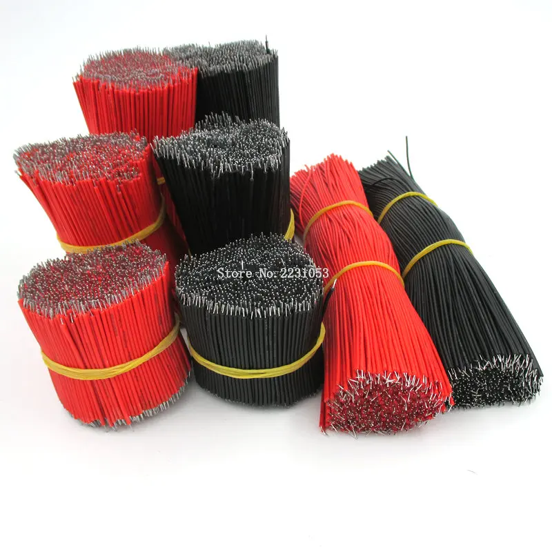 

30 шт. 1007-18AWG Оловянная макетная плата, джампер, кабель, провод 20 см, 200 мм, 18AWG, красный, черный цвет, гибкий двухсторонний ПВХ провод, электронны...