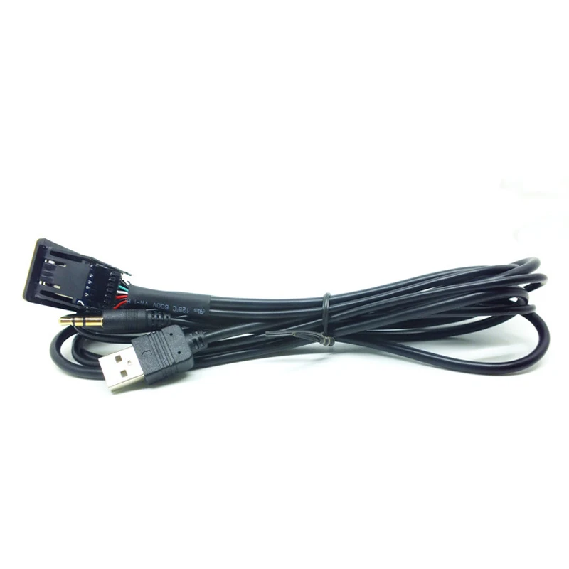 Автомобильный USB AUX разъем для наушников со штекером монтажный адаптер с