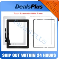 replacement new touch screenhome button flexsticker with camera holder middle frame for ipad 3 a1416 a1460 a1403 black white