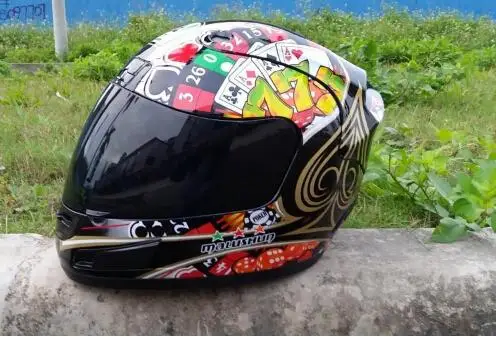 Мужской и Женский мотоциклетный шлем всесезонный противотуманный гоночный