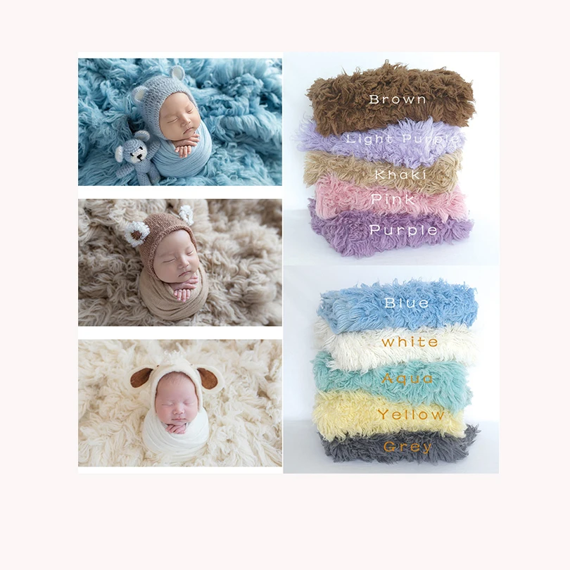 Lvory flocati ковер детское длинное меховое одеяло реквизит Beanbag покрытие слой фотография массивное позирование одеяло реквизит для фотосессии