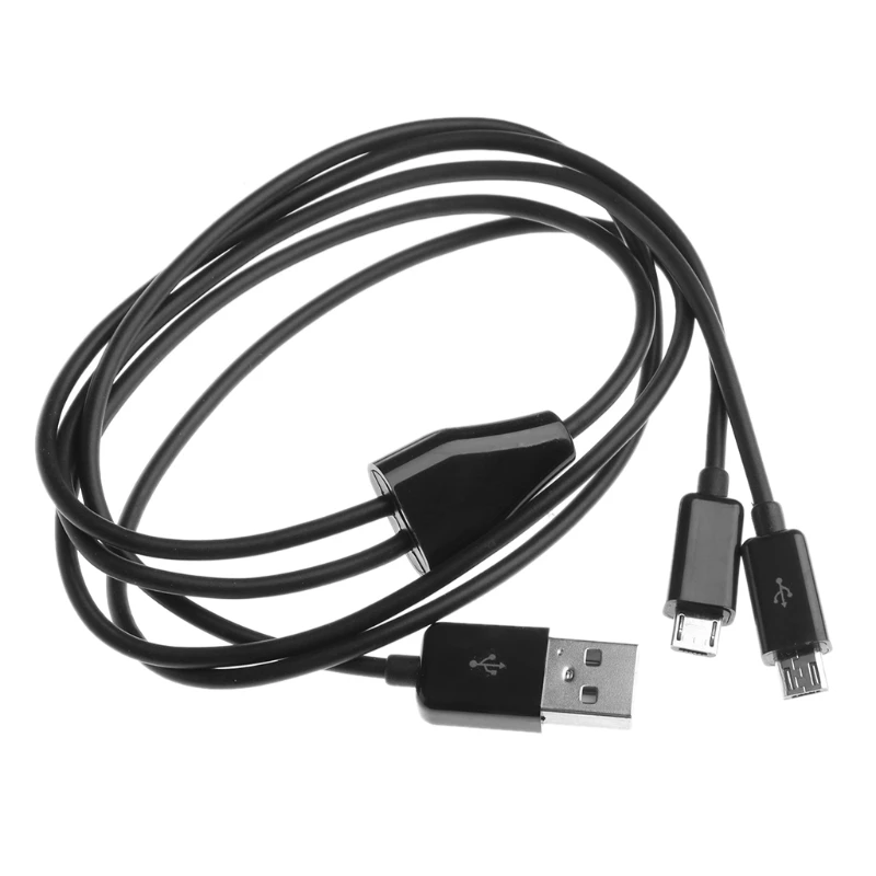 Новый портативный USB 2 0 Тип A мужской двойной Micro сплиттер папа Y кабель для зарядки