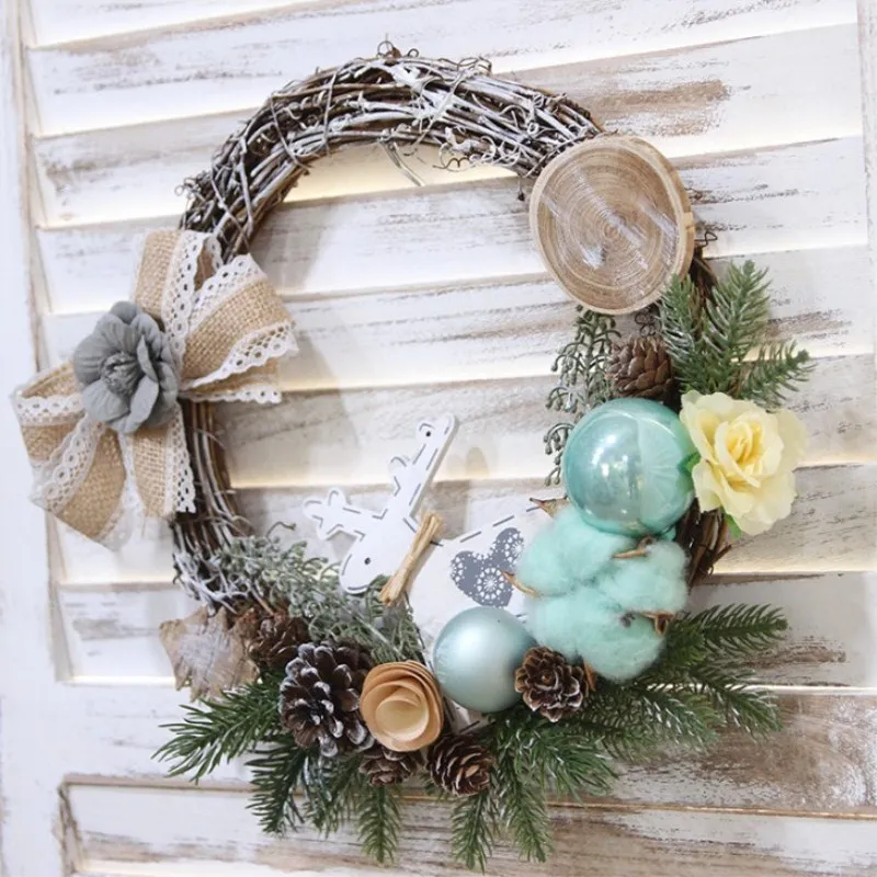 

Handmade rattan wreaths. American door hangers photograph props Free Shipping