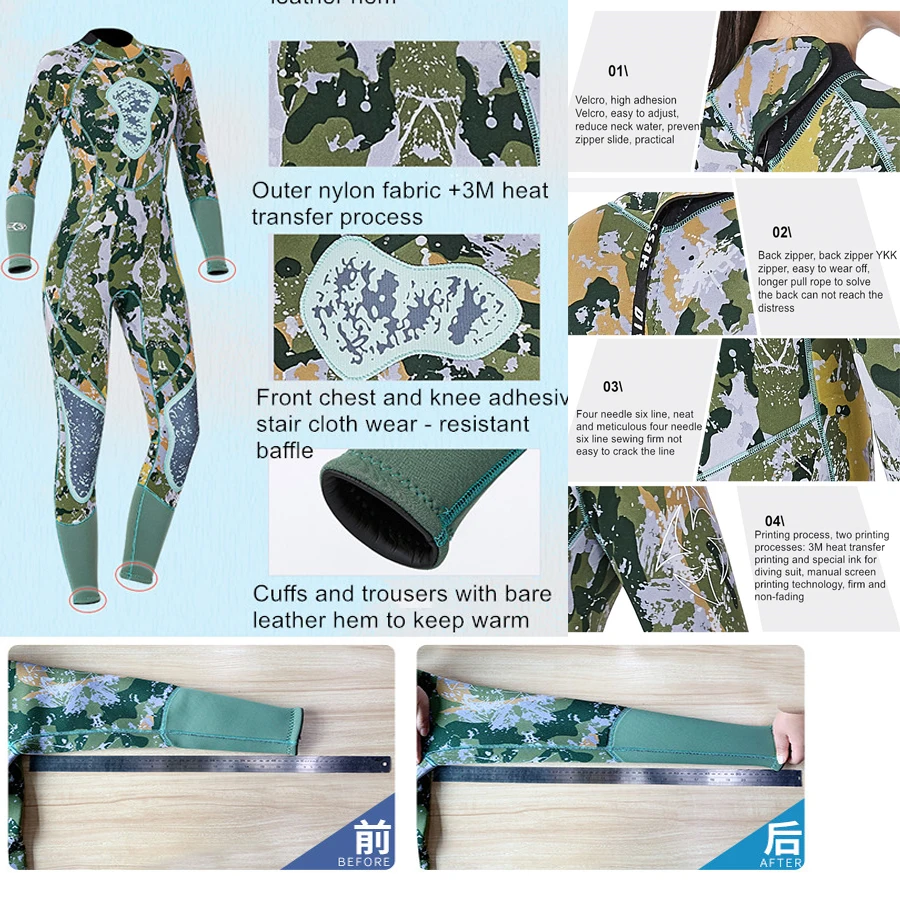 Новинка Женский неопреновый гидрокостюм для дайвинга 3 мм девушек