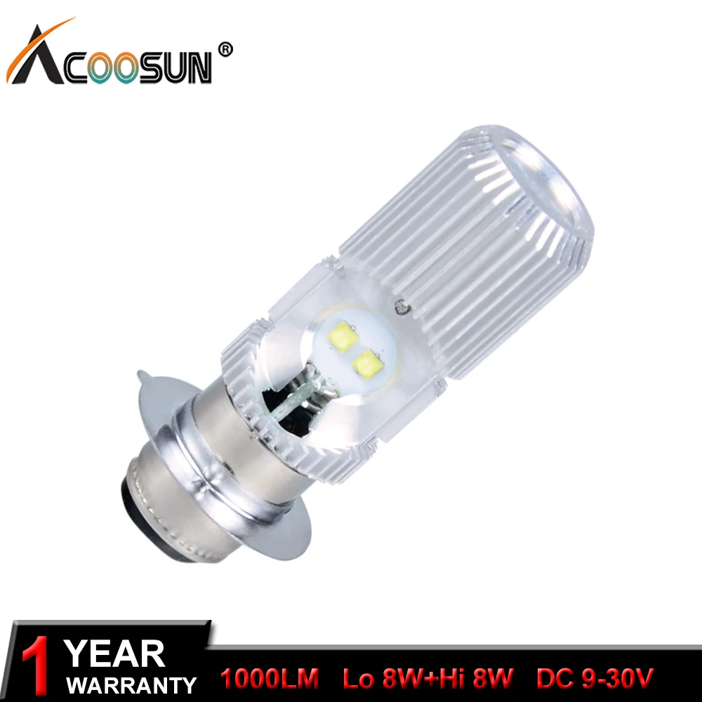 Светодиодсветодиодный фары для мотоцикла AcooSun P15d 12 В 6500 К лм| |