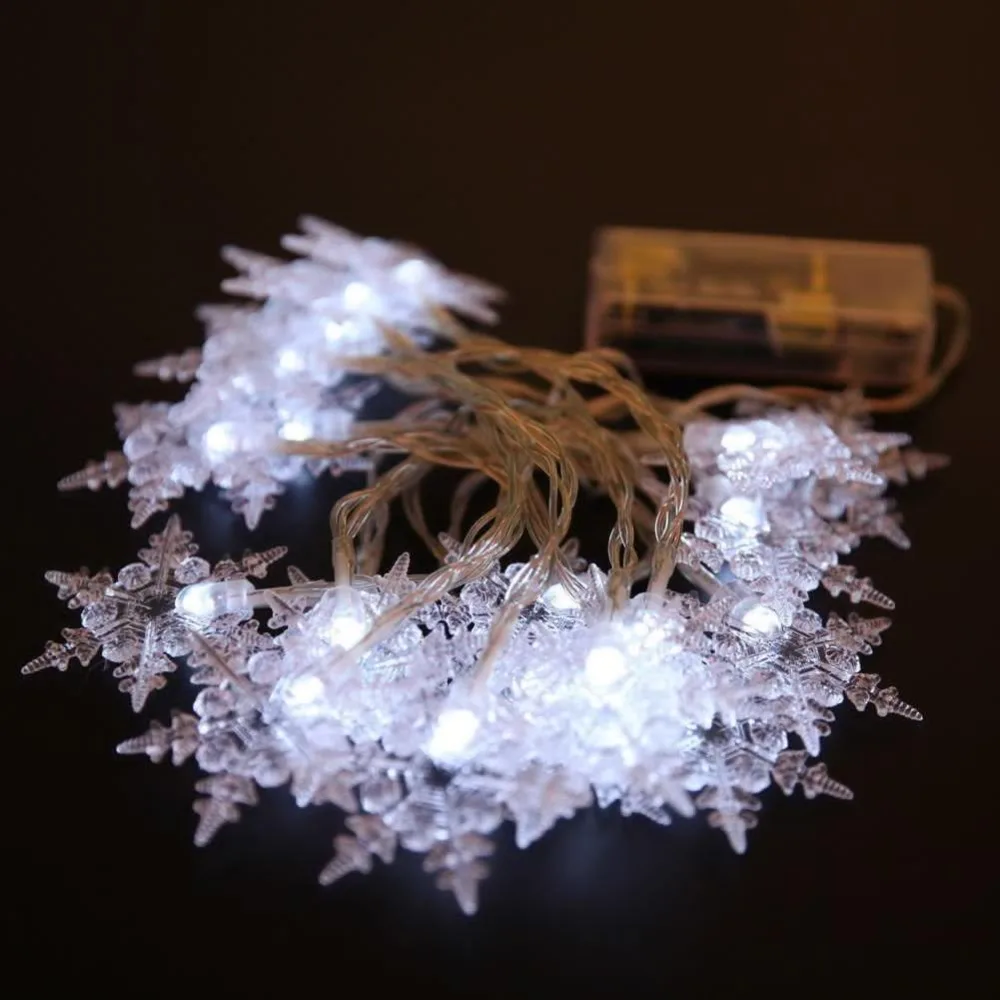 Jiaderui 2 м 20LED Рождество Новый год Снежинка гирлянда сказочные огни свадьба