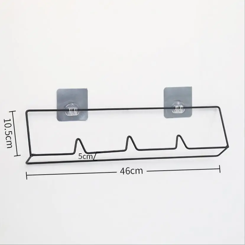 Long shelf Black Креативная чугунная Ванна, полка для хранения, дренажный органайзер для ванной комнаты, простые двери в спальню, входные тапочки, стойка, Домашний Органайзер GY057 - Цвет: Long shelf Black