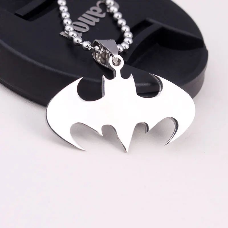 Модный панк череп кулон из нержавеющей стали большой Цвет Бэтмен Супермен Череп