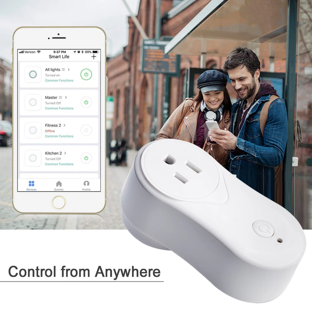 Smart Plug Wi-Fi приложение дистанционное управление мощность 10A переключатель с Alexa Google домашний помощник Аудио Беспроводное управление умная розетка