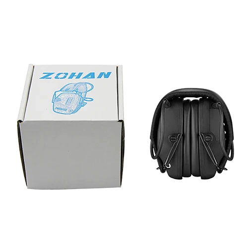 black box ZOHAN электронная съемка защита ушей NRR22dB Усиление звука шумоподавление ушные муфты Профессиональный охотничий защитник ушей - Цвет: black box
