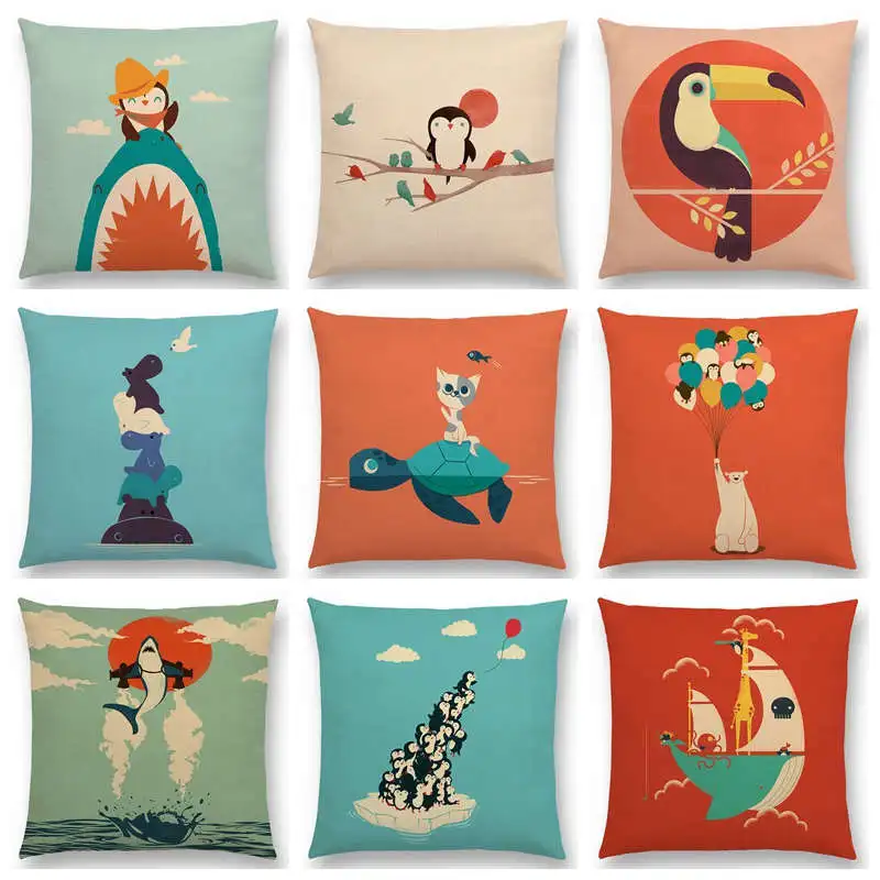 Горячая Распродажа очень веселые милые Мультяшные животные пингвин Акула