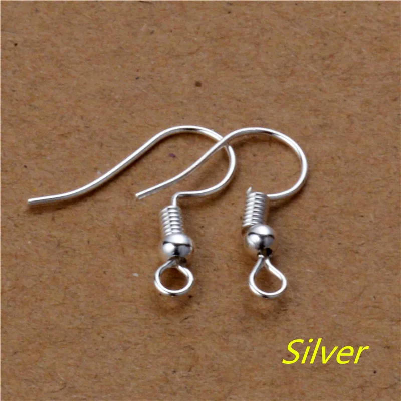 Железная застежка крючок для сережек с бусинами 200 шт./лот|wire clasp|jewelry making findingsear hook