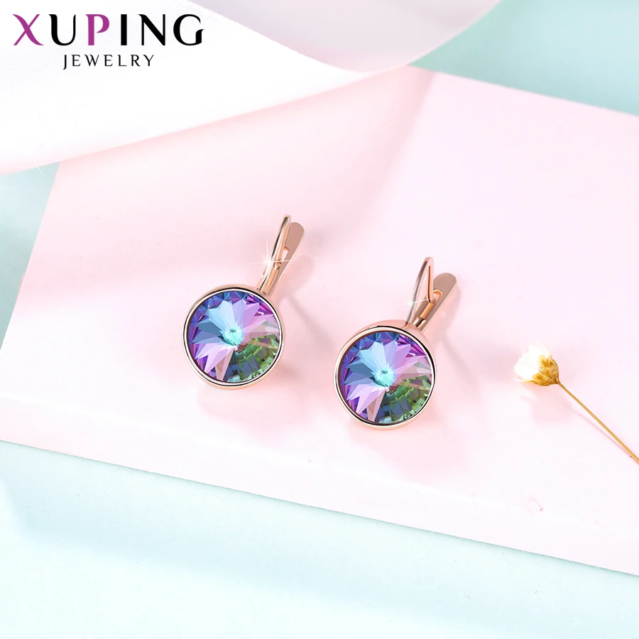 Xuping ювелирные изделия Винтаж Дизайн обручи серьги кристаллы от Swarovski Patry Подарки для женщин девочек M86-20454