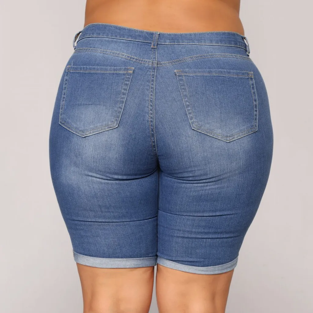 Женские джинсовые шорты сексуальные с высокой талией на меху большие размеры # G2 |
