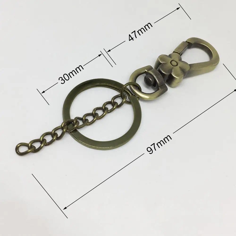 4 шт. сумка для ключей крюковые застежки Поворотный замок-карабин клипса с карабином карабин с кольцом для ключей цепочка ручная работа аксессуары подвесные детали брелока