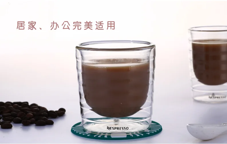 Nespresso Caneca ручная дутая Двойная Стенка сывороточный протеин canecas N эспрессо Кофейная кружка эспрессо Кофейная чашка термостекло