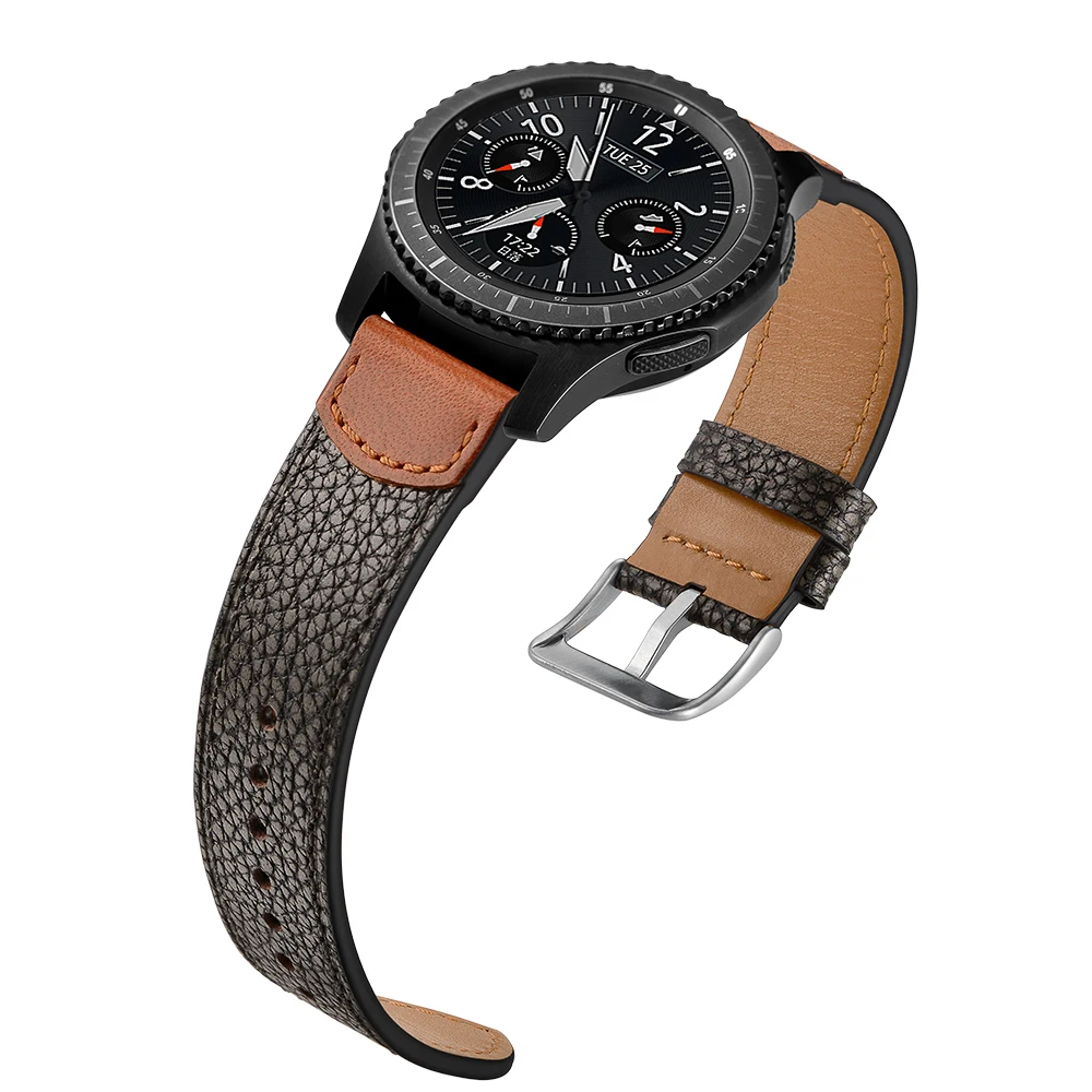 Ремешок 22 мм для Samsung Gear S3 Classic/Frontier R760/R770 ремешок из натуральной кожи Huami Amazfit