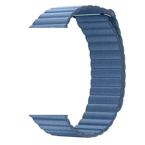Кожаный ремешок для apple watch, ремешок для apple watch 4, 3, 44 мм, 42 мм, iWatch, ремешок 40 мм, 38 мм, браслет с магнитной застежкой - Цвет ремешка: cornflower