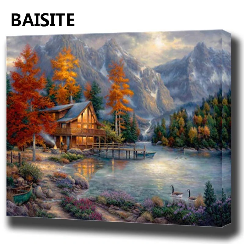 BAISITE DIY картина маслом в рамке по номерам животные картины холст для гостиной