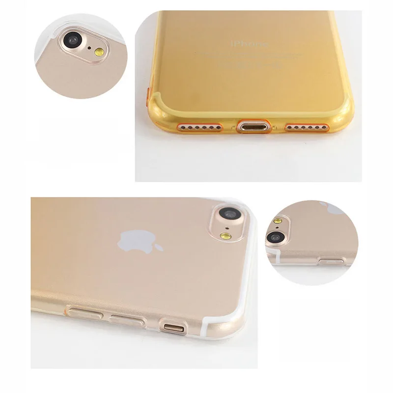 Multicolor Ultra-thin Gradient Candy Clear Case for iPhone 5 5s SE 6 6s 7 8 Plus X XR Xs Max Phone Transparent Protection |