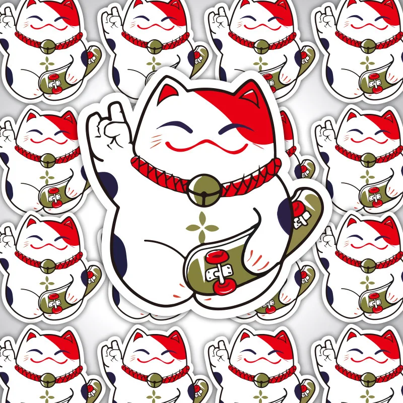 10 шт./компл. lucky cat Стикеры s для автомобиля ноутбука скейтборд Pad велосипед PS4