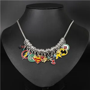 C Movie Series Jewelry DIY Nightmare Before Christmas Halloween Jack Stranger Thing Superhero Once Upon A Time Cosplay Necklace - Окраска металла: C