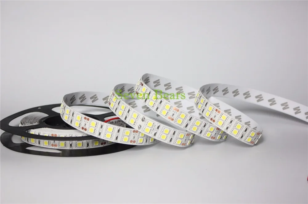 Светодиодная лента 5050 120 LED/m DC12V гибкая светодиодная двухрядная 5 м/лот