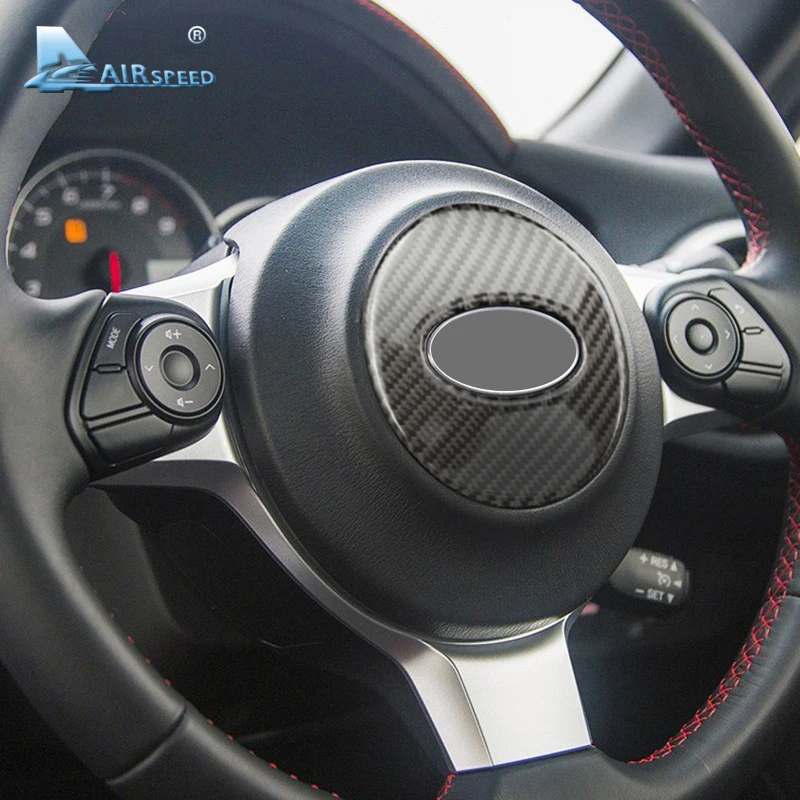 

Углеродное волокно Airspeed для Subaru BRZ 2013-2017, аксессуары BRZ, углеродное волокно, наклейки на руль автомобиля, украшение интерьера