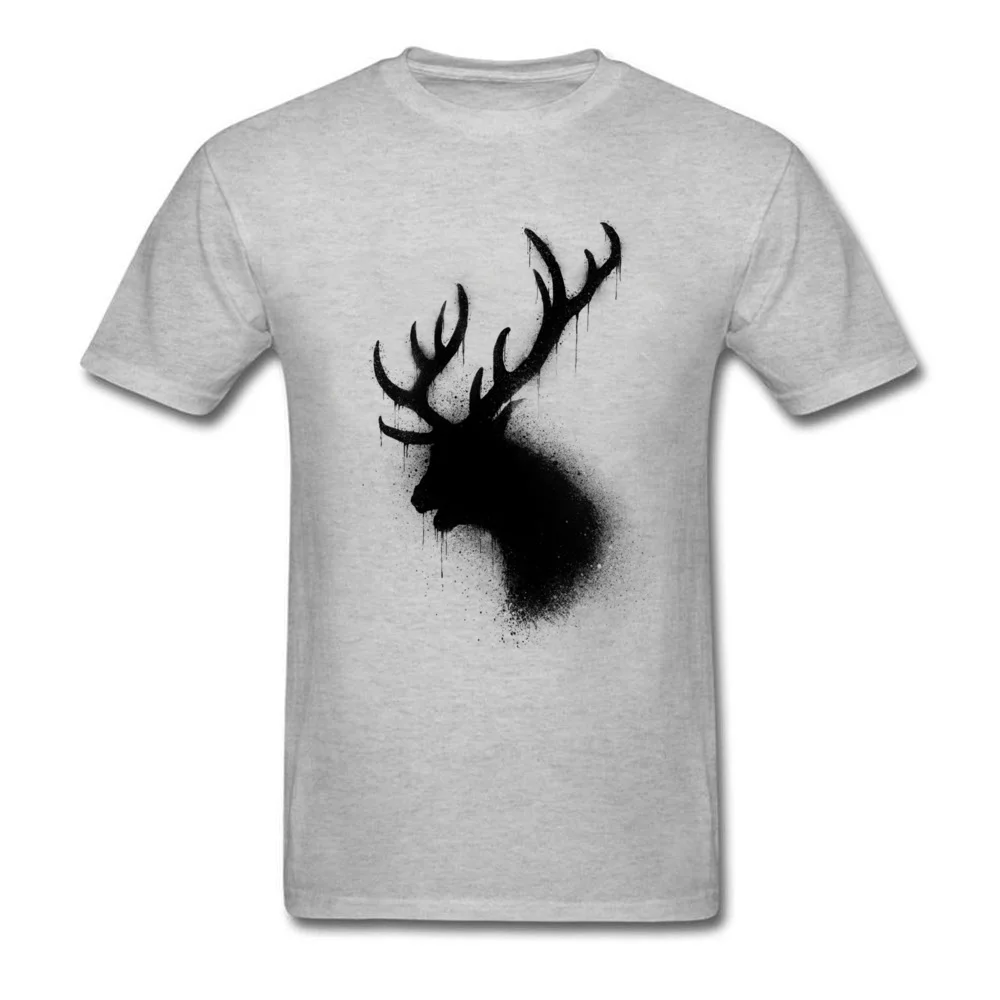 Мужская футболка из натурального хлопка с принтом оленя|t shirt men|tee shirtdesigner tshirt |