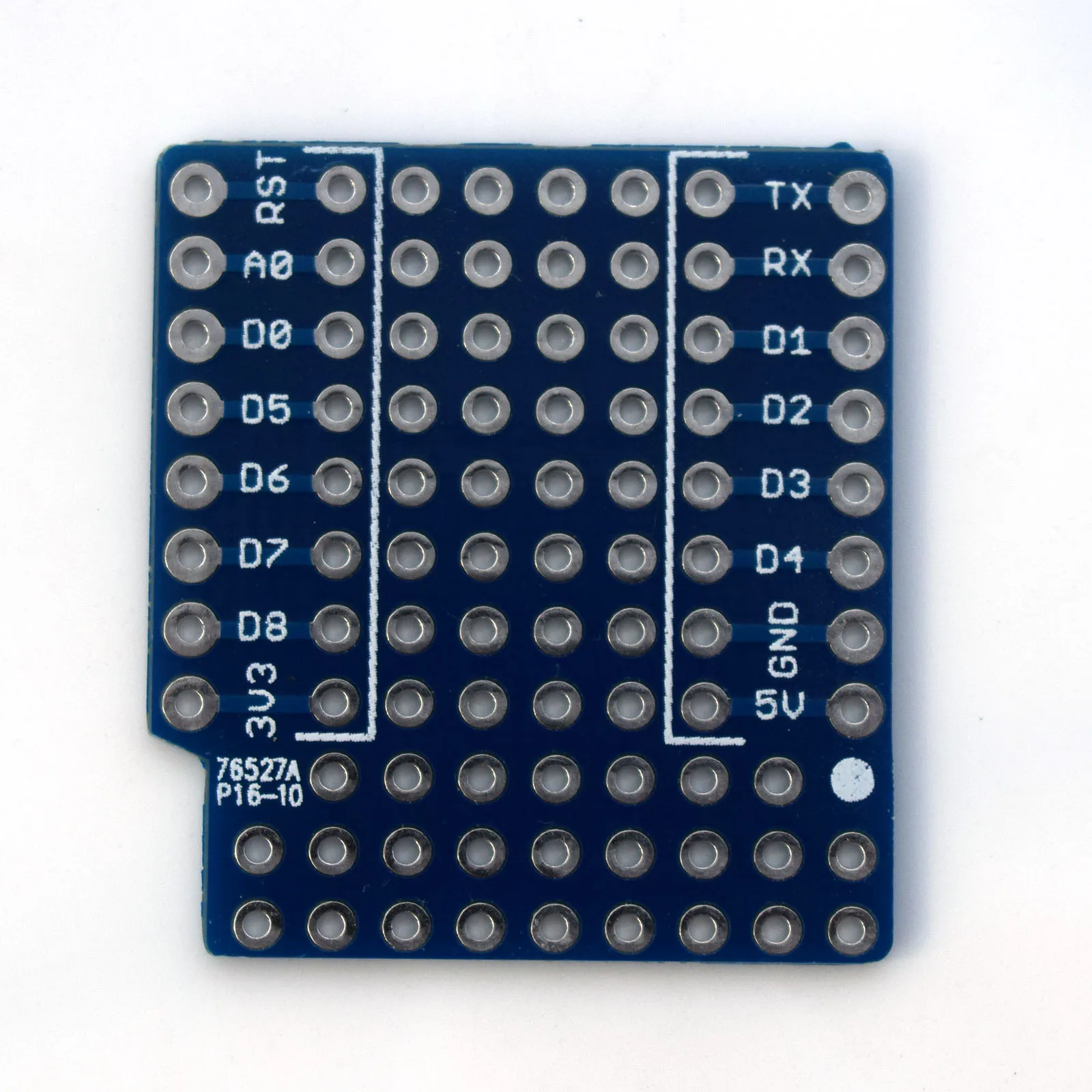 Печатная плата щит для WEMOS D1 mini двухсторонняя перфорированная с 2 контактными