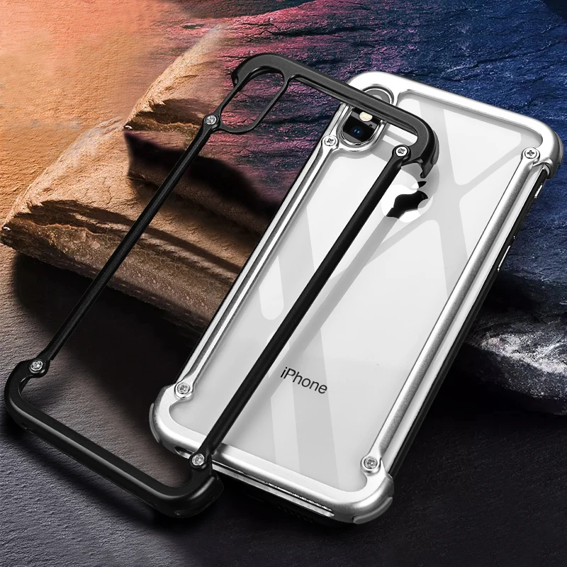 OATSBASF для iPhone XS MAX чехол, роскошная подушка безопасности, металлический персональный защитный корпус для iPhone XS MAX, чехол, тонкий металлический бампер