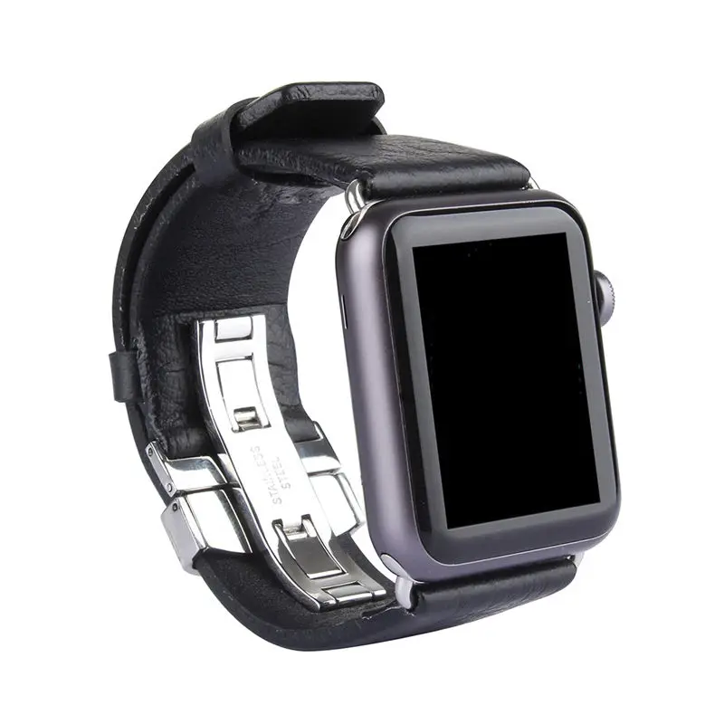 URVOI кожаный ремешок для apple watch серии 4 3 2 1 Спорт/стандартные натуральная кожа