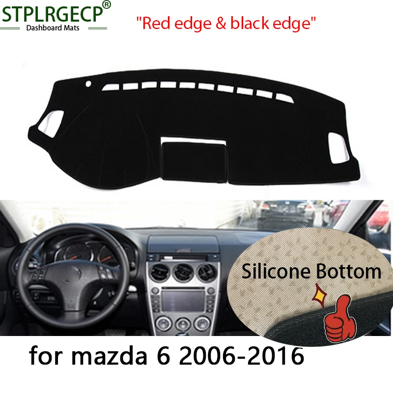 Top Quality Double layer Dash Mat Dashmat Dashboard Cover Sun Shade Board Carpet for Mazda 6 mazda6 2004-2016 | Автомобили и