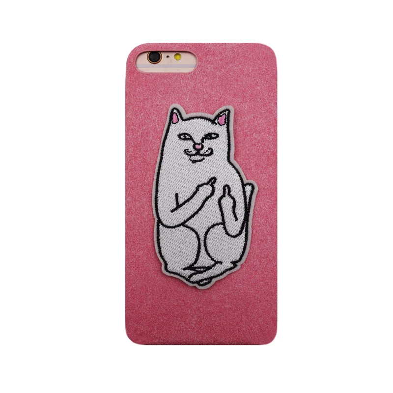 2017 The Newest Luxury skateboard sports pet embroidery patch rock cat winter keep warm matting plush soft tpu case For Iphone | Мобильные