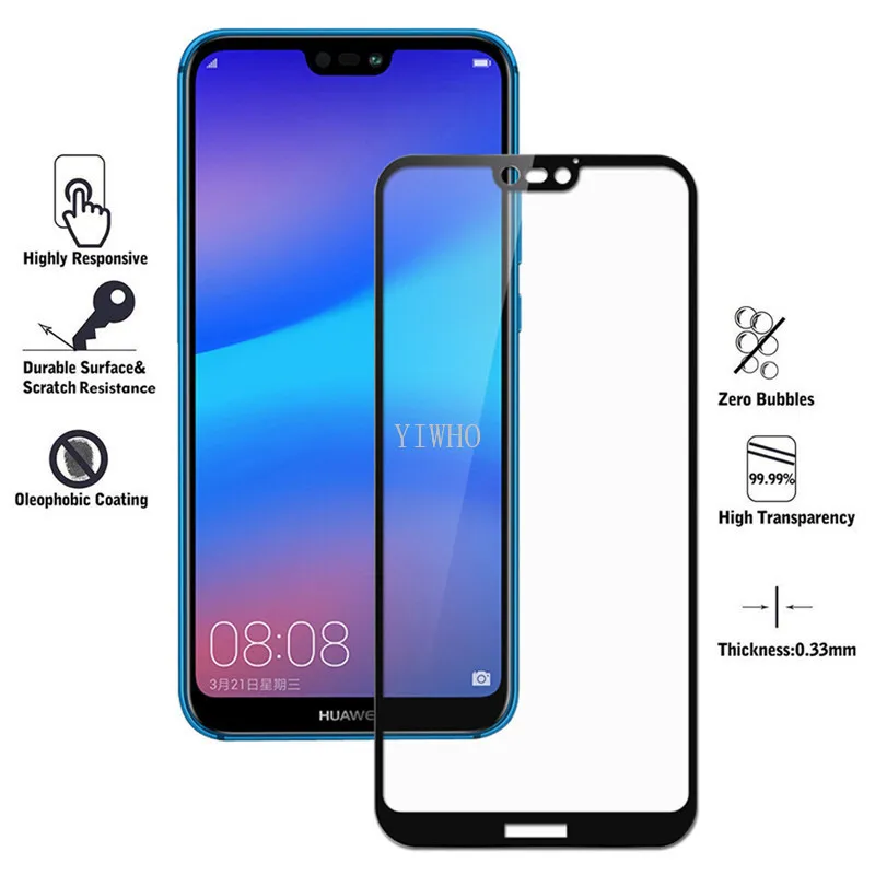 10 шт. защитное стекло с полным покрытием для Huawei P30 Pro P SMART 2019 PLUS P20 Lite P10 закаленное