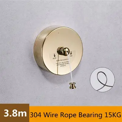 Golden 304 Wire Rope 2,8 м наружная Выдвижная сушилка для одежды из нержавеющей стали, противоскользящая Домашняя одежда, веревка для белья, вешалка для одежды - Цвет: Golden 304 Wire Rope