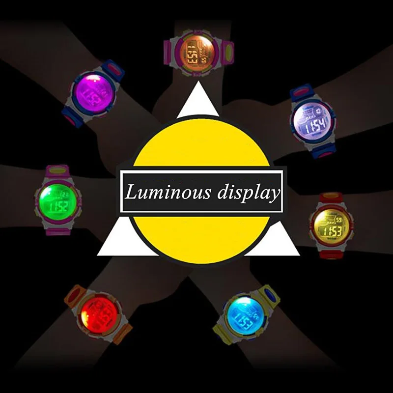 

New Hot Sell 2019 Fashion LED Watch for Children Girls Rubber Digital Watches for Kids Boys Birthday Gift Wristwatch